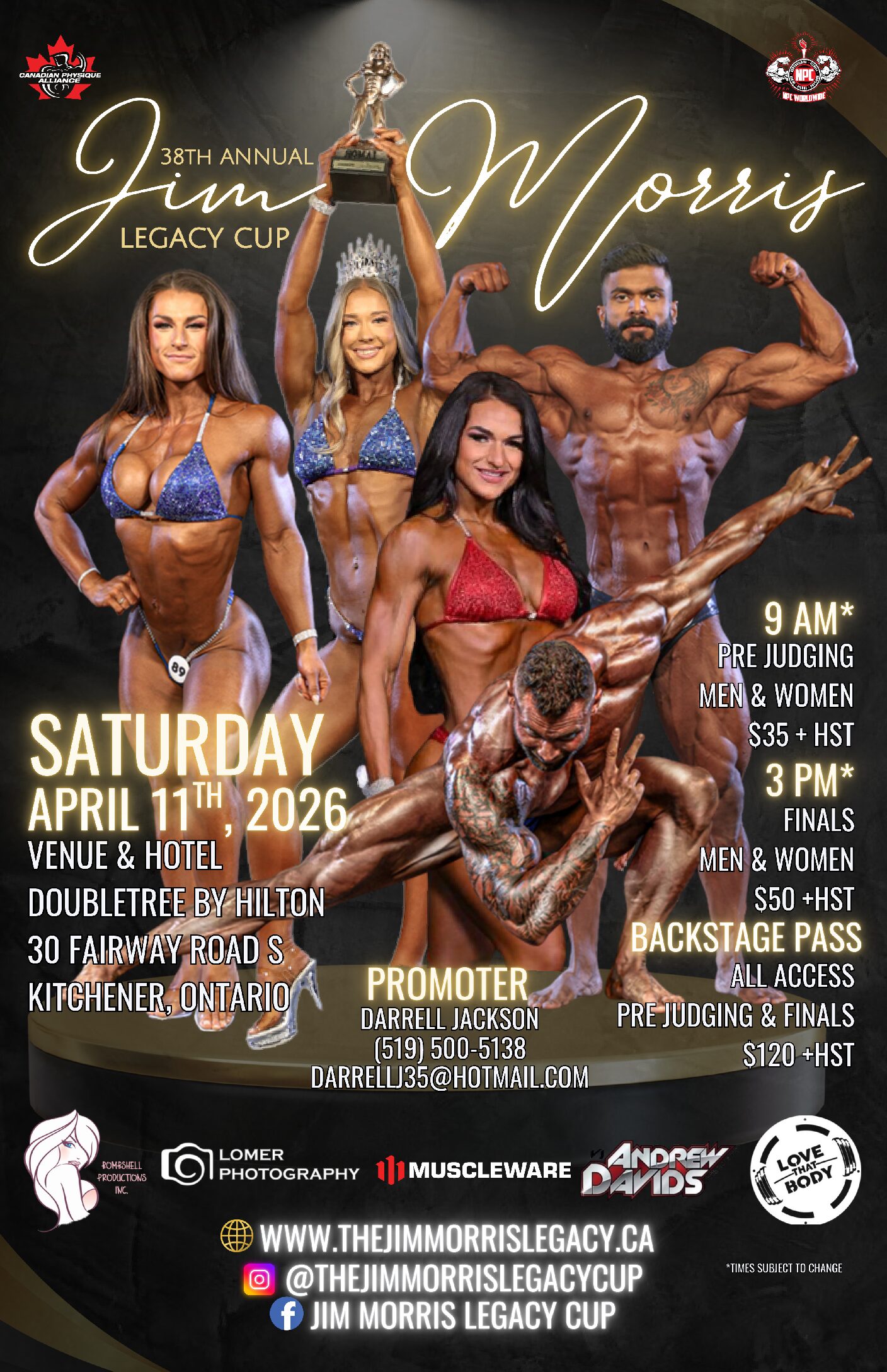April 11- Jim Morris Legacy Cup- Kitchener, ON